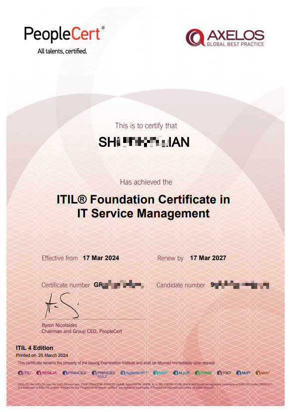 ITIL 4 foundation 